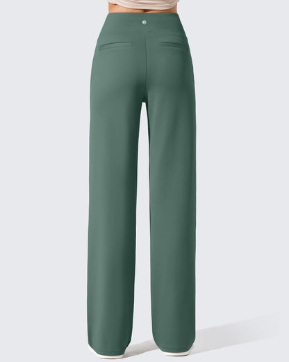 Pantalones de vestir de talle alto con forro polar EverGoing