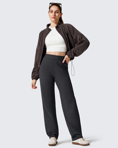 Pantalones EverGoing con forro polar, holgados, cálidos y de pierna estrecha