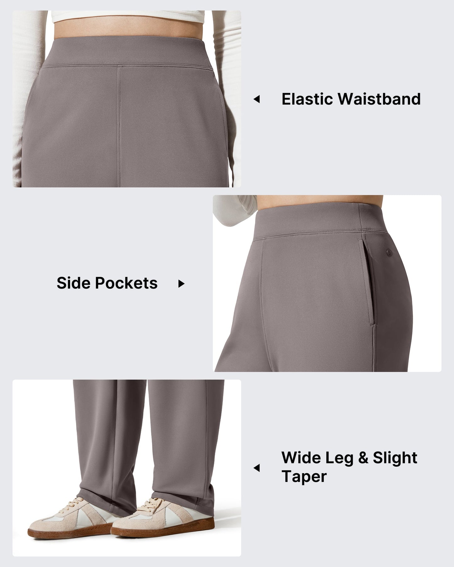 Pantalones EverGoing con forro polar, holgados, cálidos y de pierna estrecha