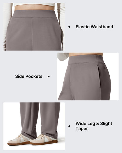 Pantalones EverGoing con forro polar, holgados, cálidos y de pierna estrecha