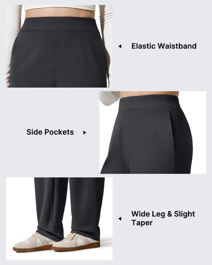 Pantalones EverGoing con forro polar, holgados, cálidos y de pierna estrecha
