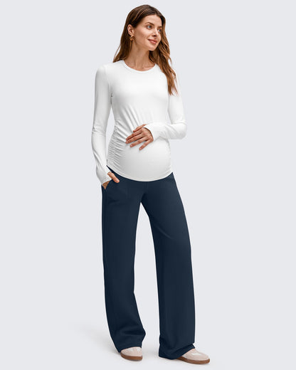 Pantalones de pernera ancha para premamá EverGoing con forro polar