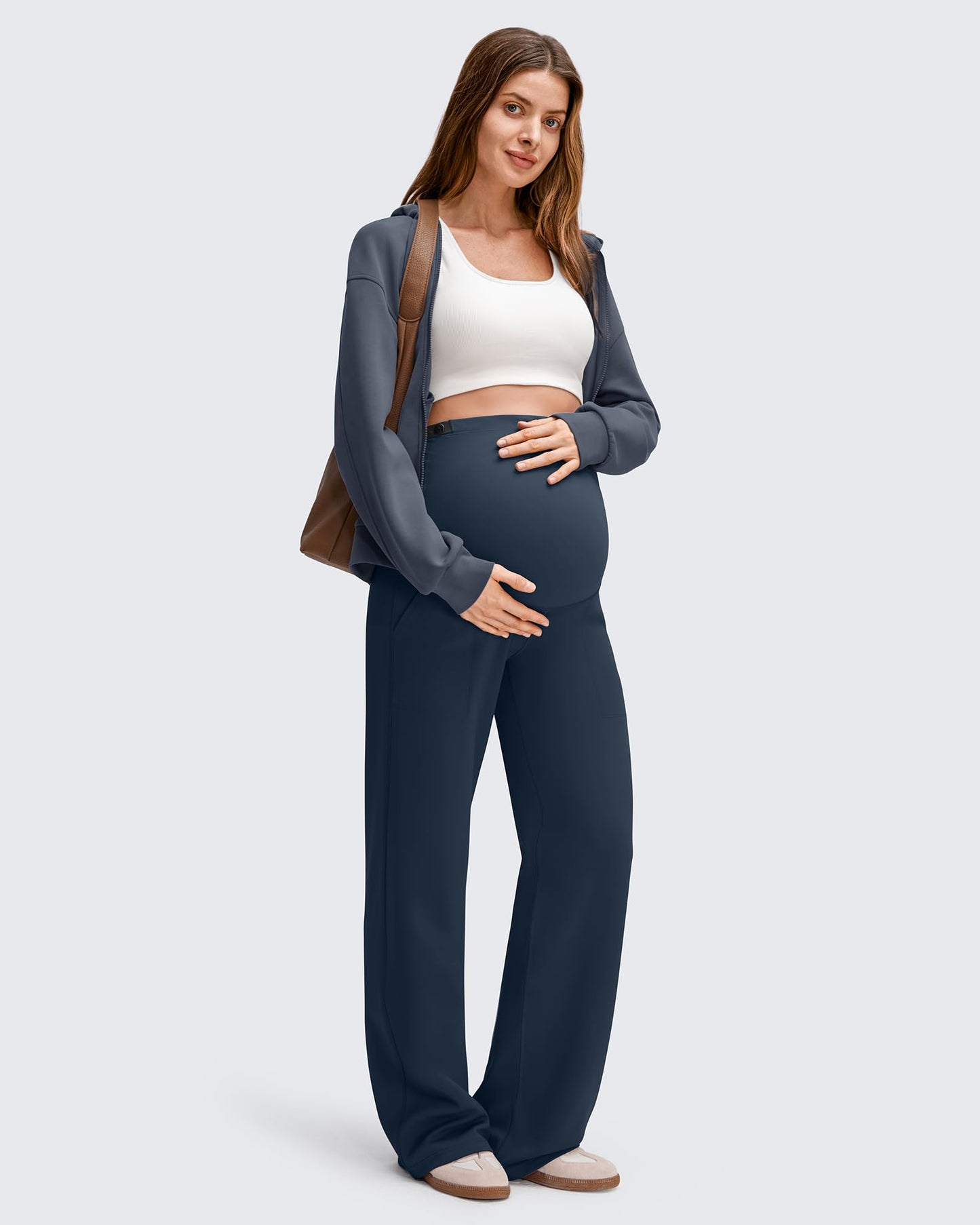 Pantalones de pernera ancha para premamá EverGoing con forro polar