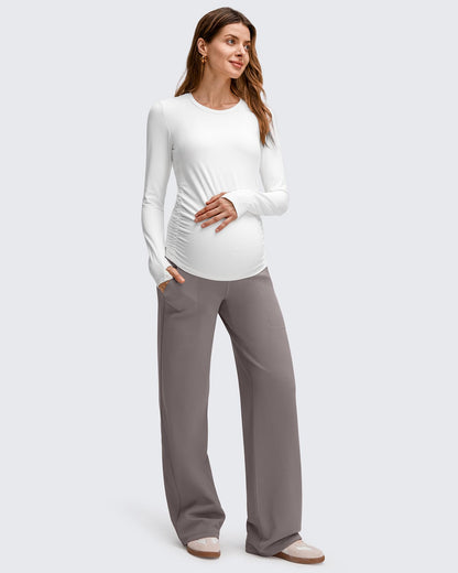 Pantalones de pernera ancha para premamá EverGoing con forro polar