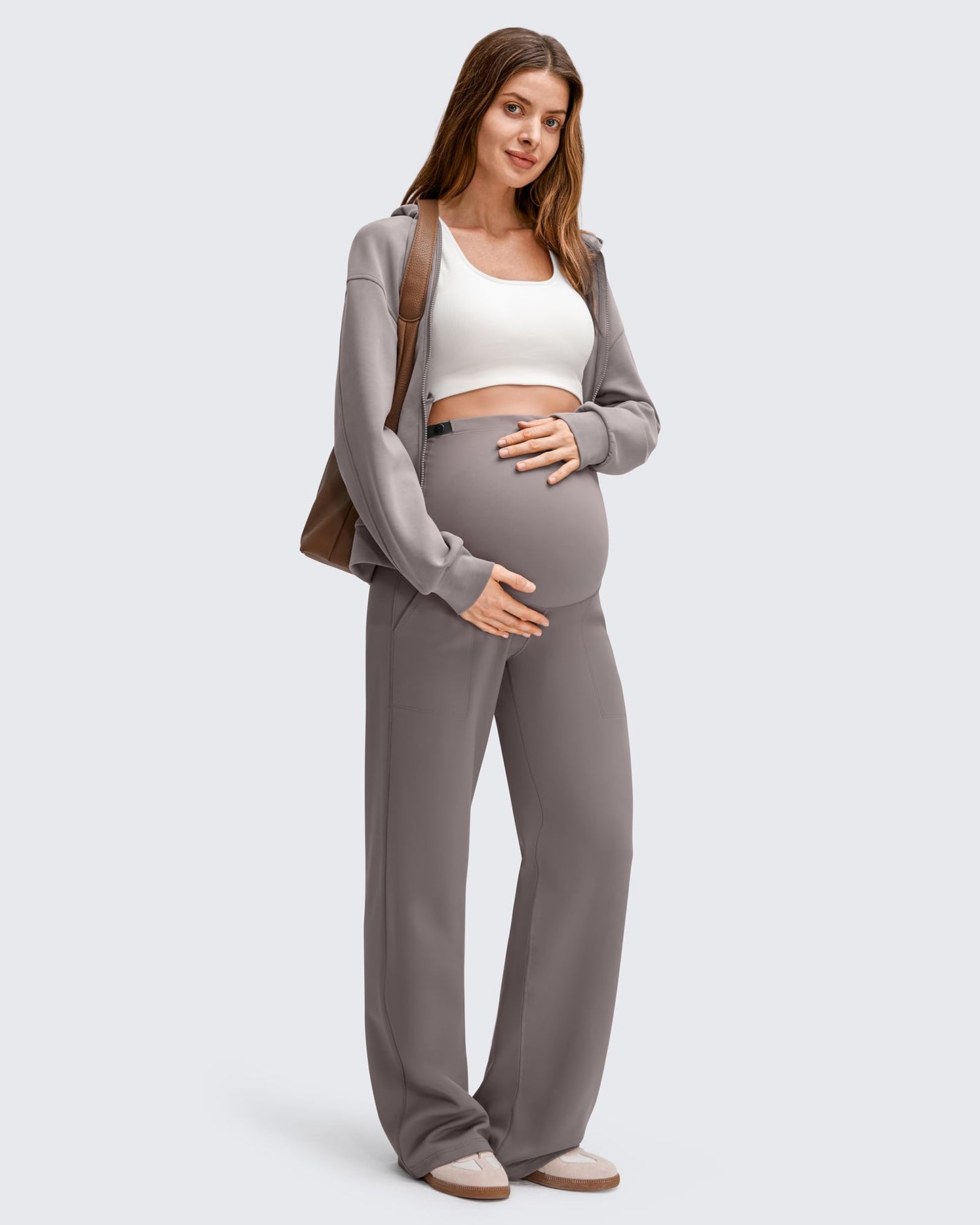 Pantalones de pernera ancha para premamá EverGoing con forro polar
