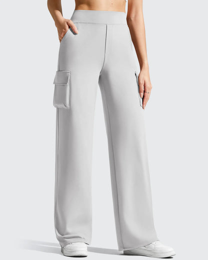 Pantalones cargo de pierna ancha EverGoing de cintura alta con 4 bolsillos