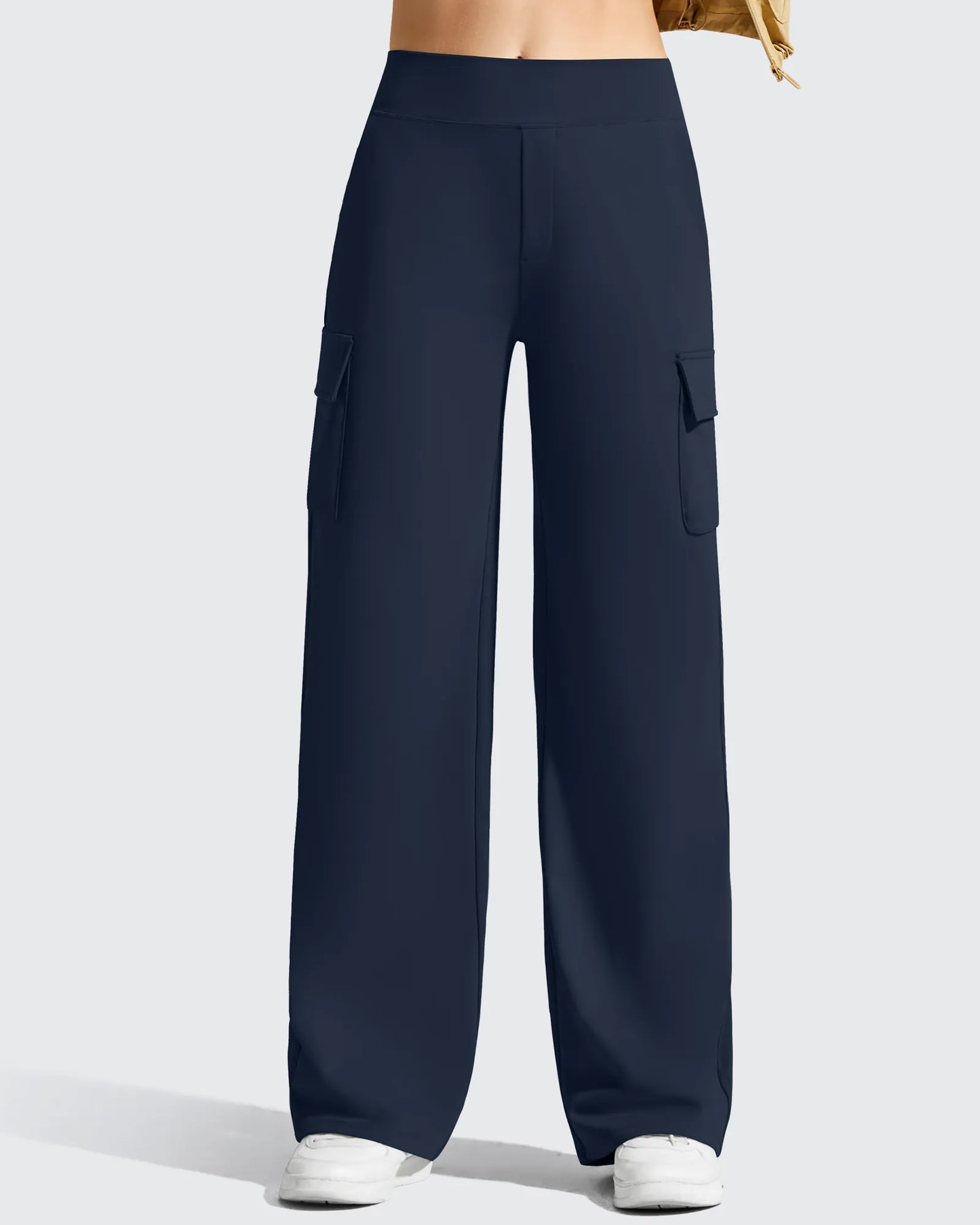 Pantalones cargo de pierna ancha EverGoing de cintura alta con 4 bolsillos