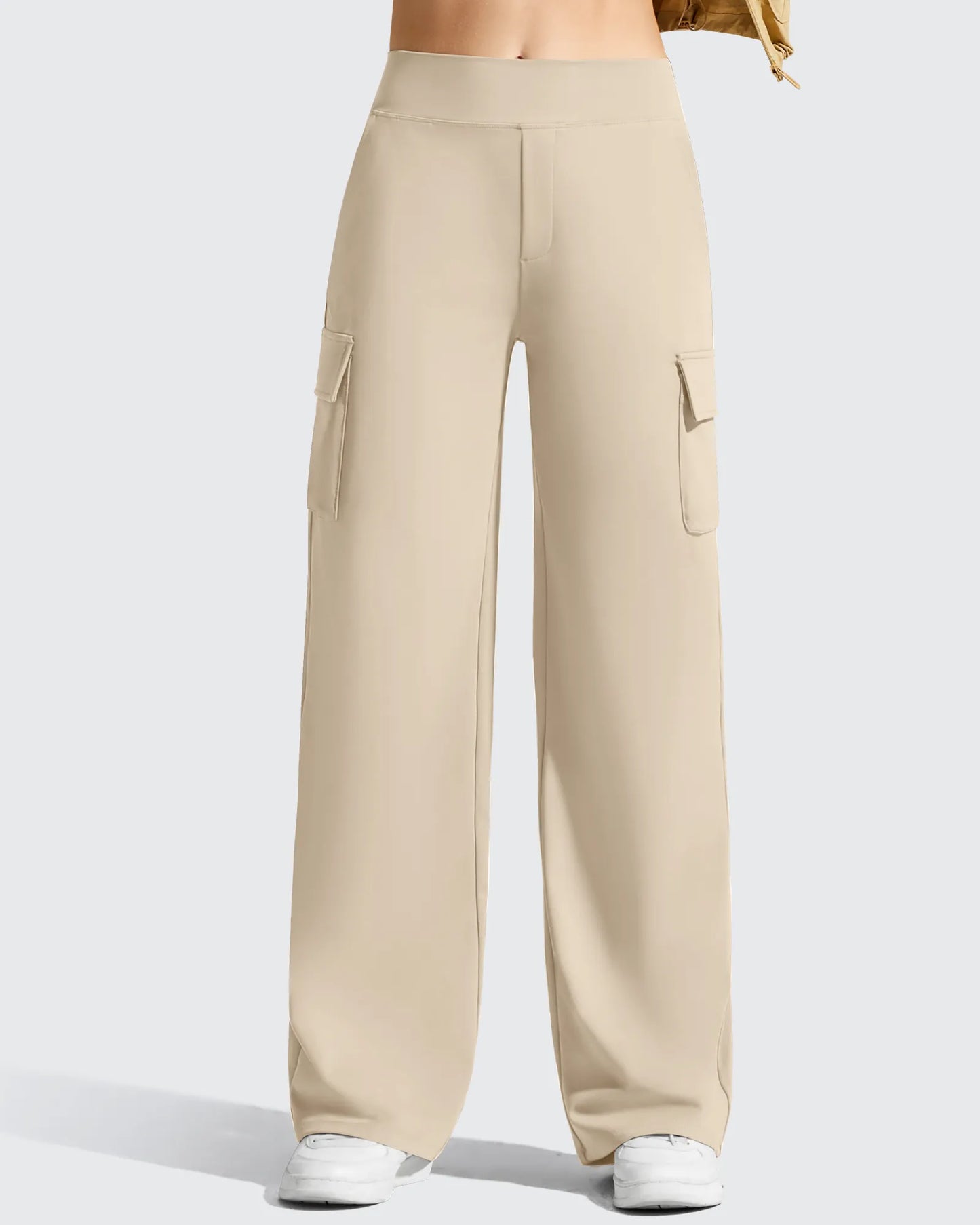 Pantalones cargo de pierna ancha EverGoing de cintura alta con 4 bolsillos