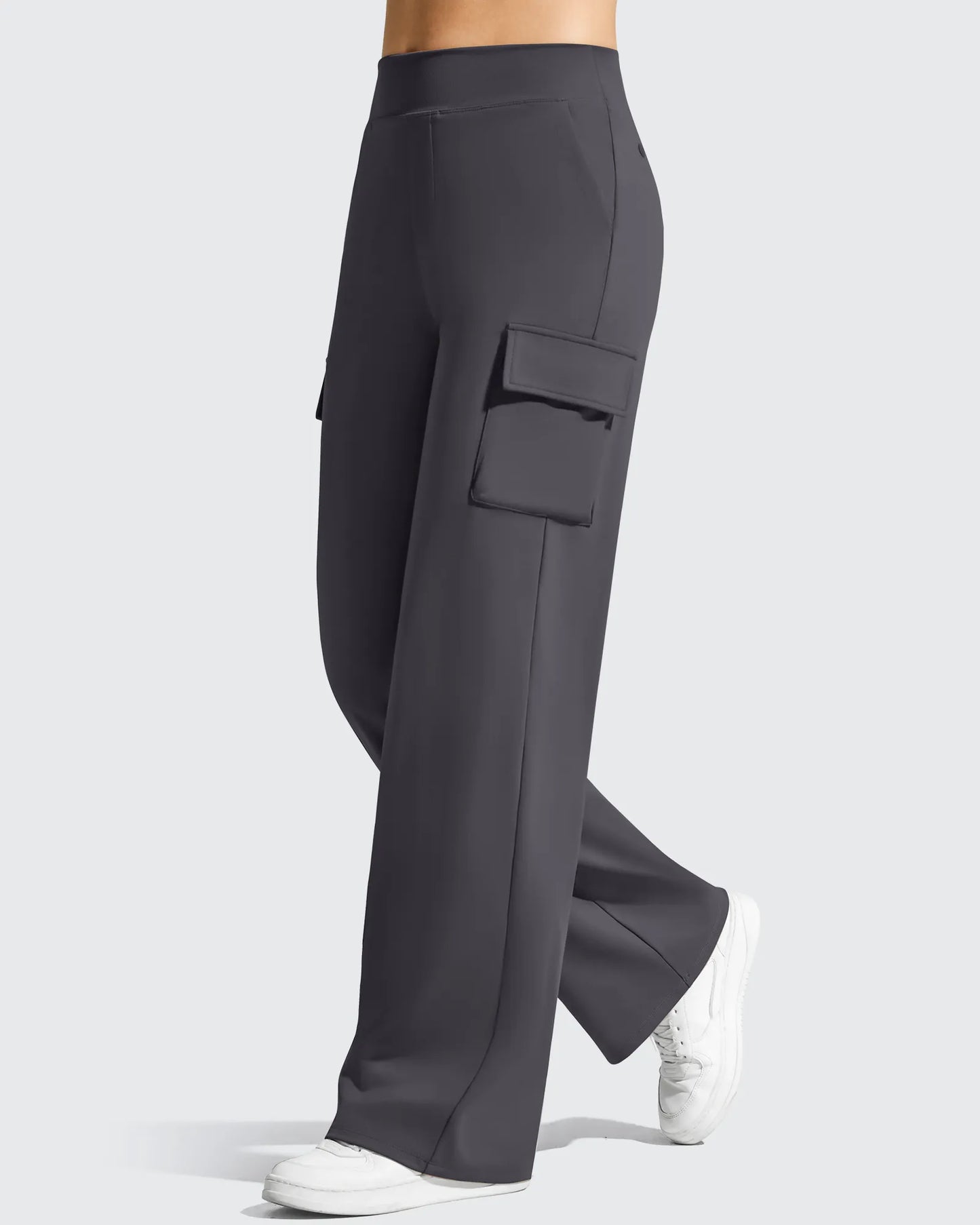 Pantalones cargo de pierna ancha EverGoing de cintura alta con 4 bolsillos