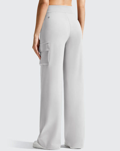 Pantalones cargo de pierna ancha EverGoing de cintura alta con 4 bolsillos