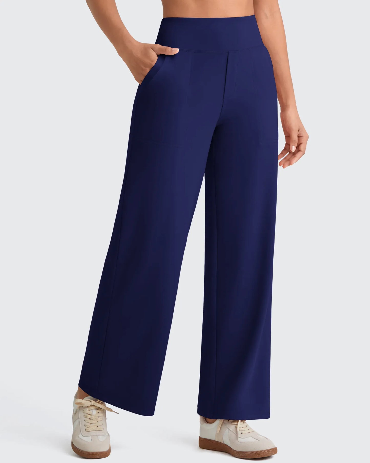 Pantalones Sastre Cortos Elásticos de Talle Alto EverGoing para Mujer (Talla Pequeña)