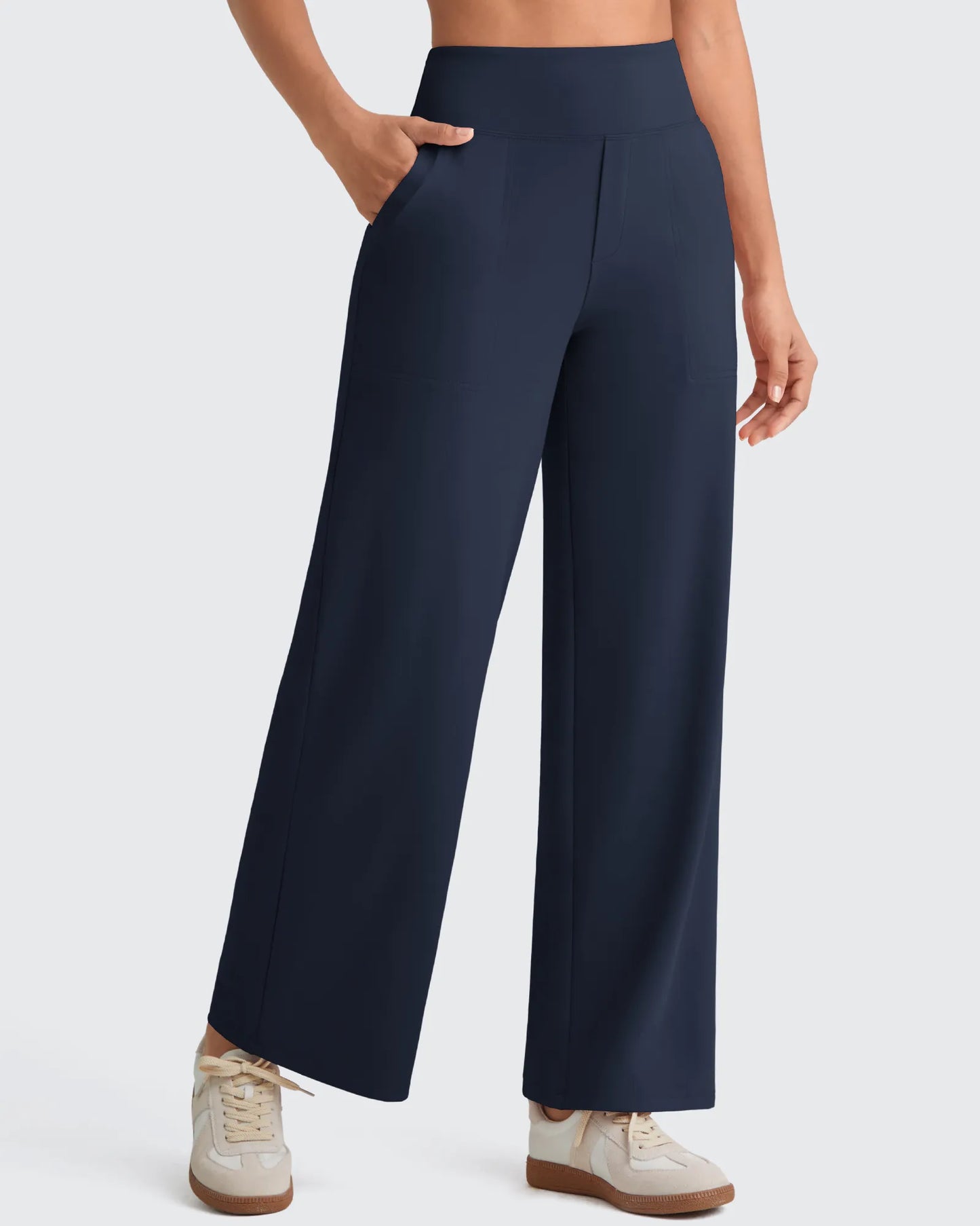 Pantalones Sastre Cortos Elásticos de Talle Alto EverGoing para Mujer (Talla Pequeña)