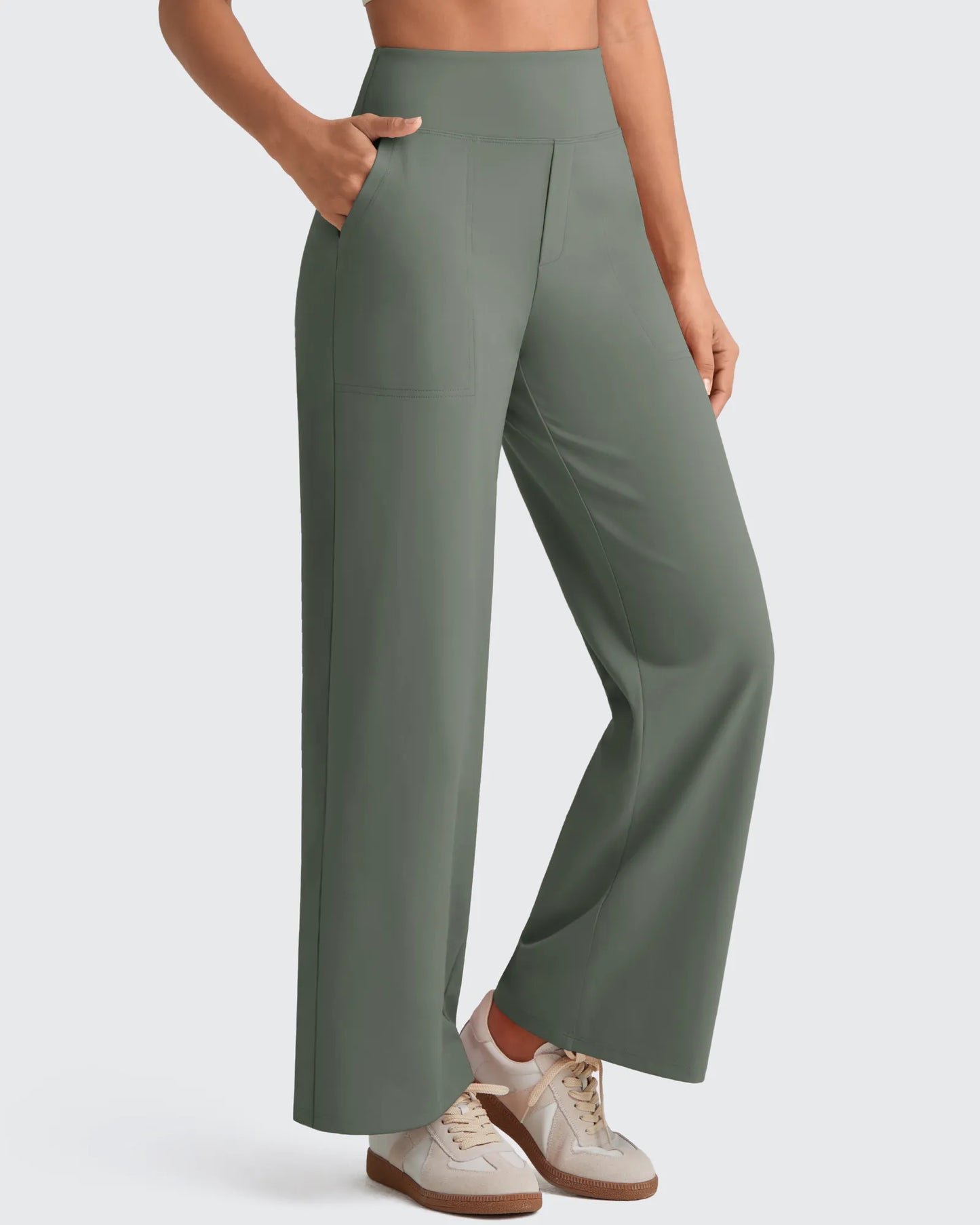 Pantalones Sastre Cortos Elásticos de Talle Alto EverGoing para Mujer (Talla Pequeña)