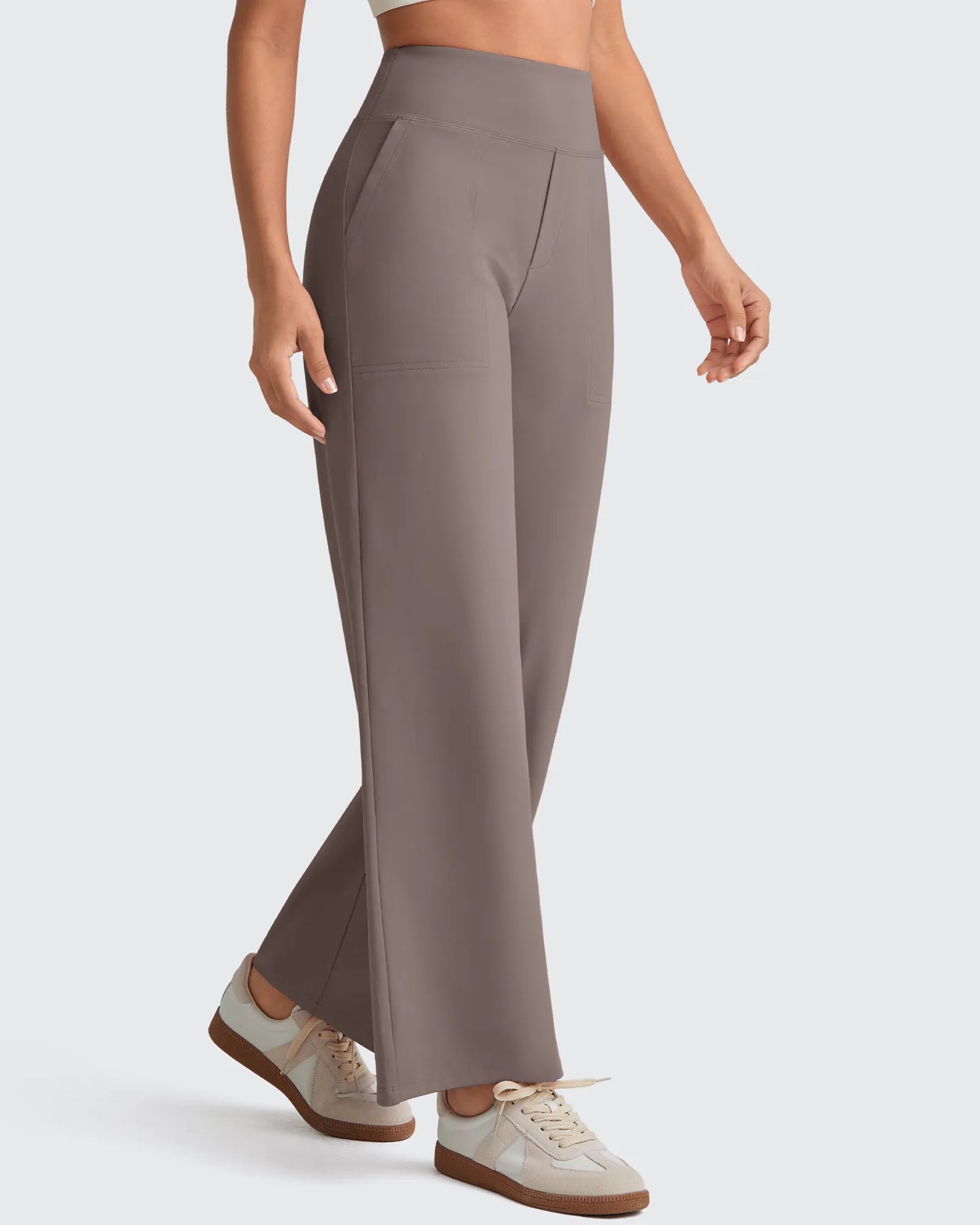 Pantalones Sastre Cortos Elásticos de Talle Alto EverGoing para Mujer (Talla Pequeña)