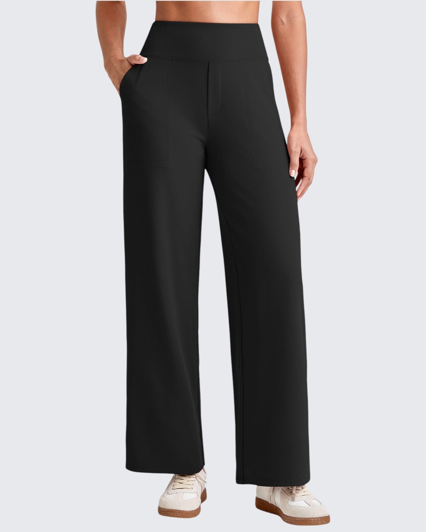 Pantalones de vestir capri elásticos de tiro alto EverGoing (talla regular)