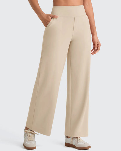 Pantalones de vestir capri elásticos de tiro alto EverGoing (talla regular)