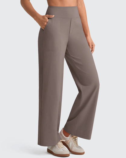 Pantalones de vestir capri elásticos de tiro alto EverGoing (talla regular)