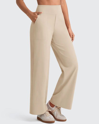 Pantalones de vestir capri elásticos de tiro alto EverGoing (talla regular)