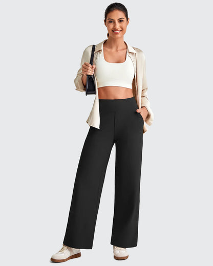Pantalones de vestir capri elásticos de tiro alto EverGoing Tall