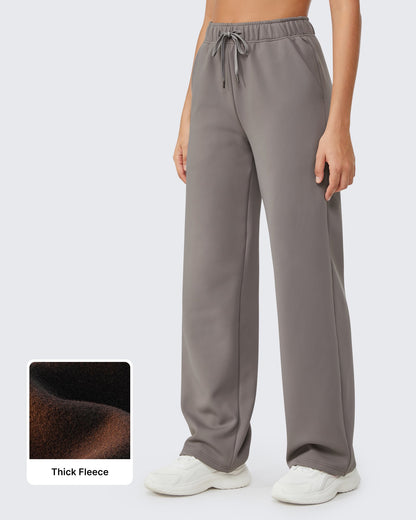 Pantalones casuales con cordón y forro polar EverGoing