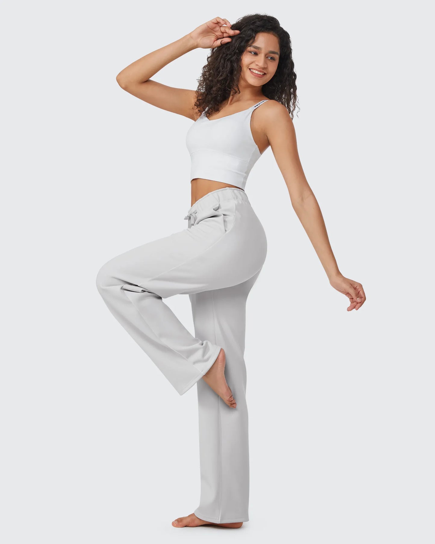 Pantalones informales EverGoing Petite con cordón y forro polar suelto
