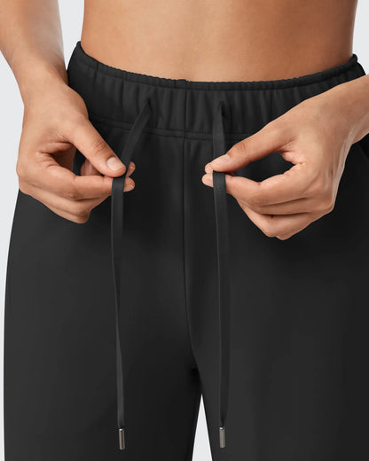Pantalones informales EverGoing Petite con cordón y forro polar suelto