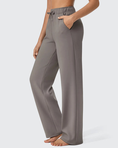 Pantalones casuales con cordón, forro polar EverGoing Loose, tiro regular