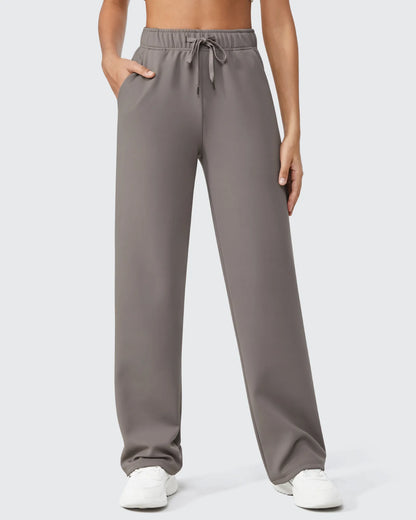 Pantalones casuales con cordón, forro polar EverGoing Loose, tiro regular