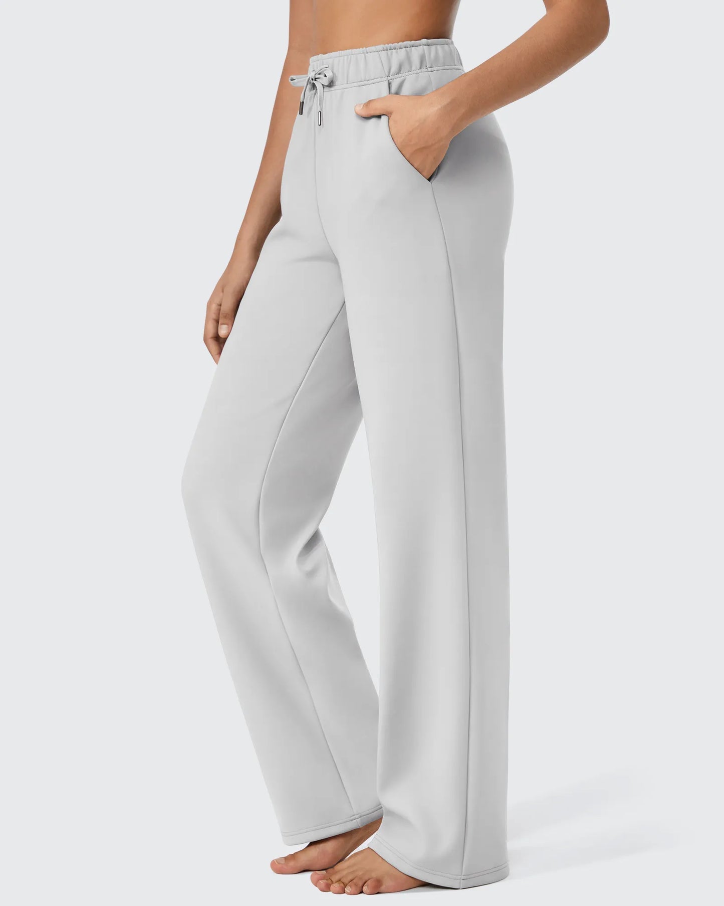 Pantalones casuales con cordón, forro polar EverGoing Loose, tiro regular