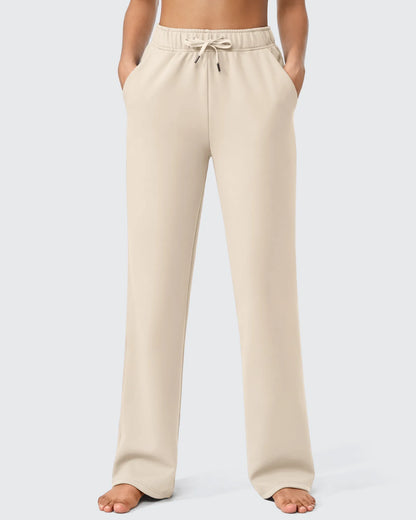 Pantalones casuales con cordón, forro polar EverGoing Loose, tiro regular