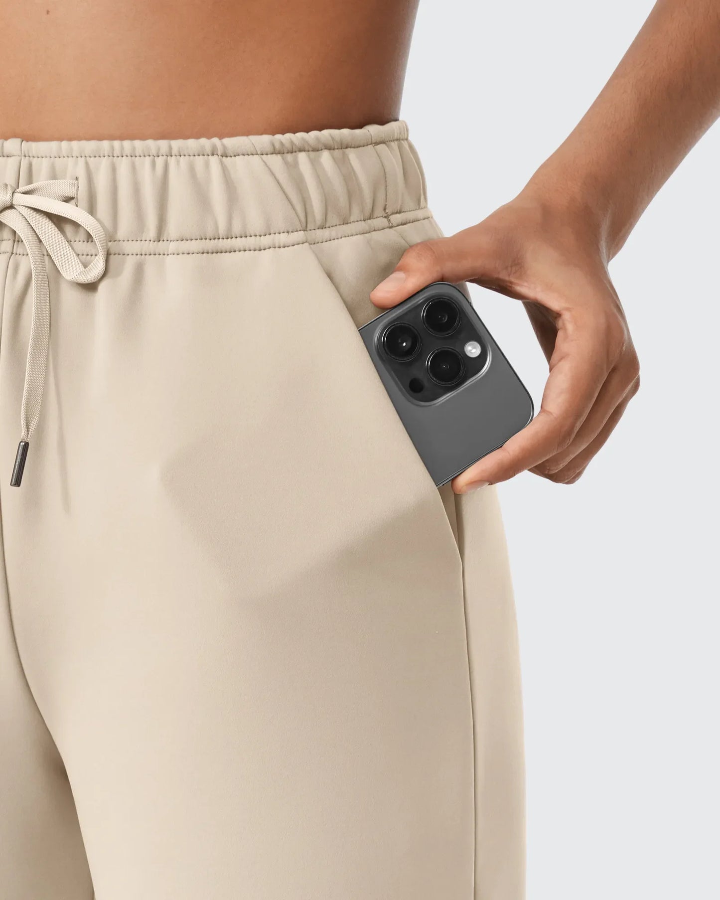 Pantalones casuales EverGoing largos con cordón y forro polar