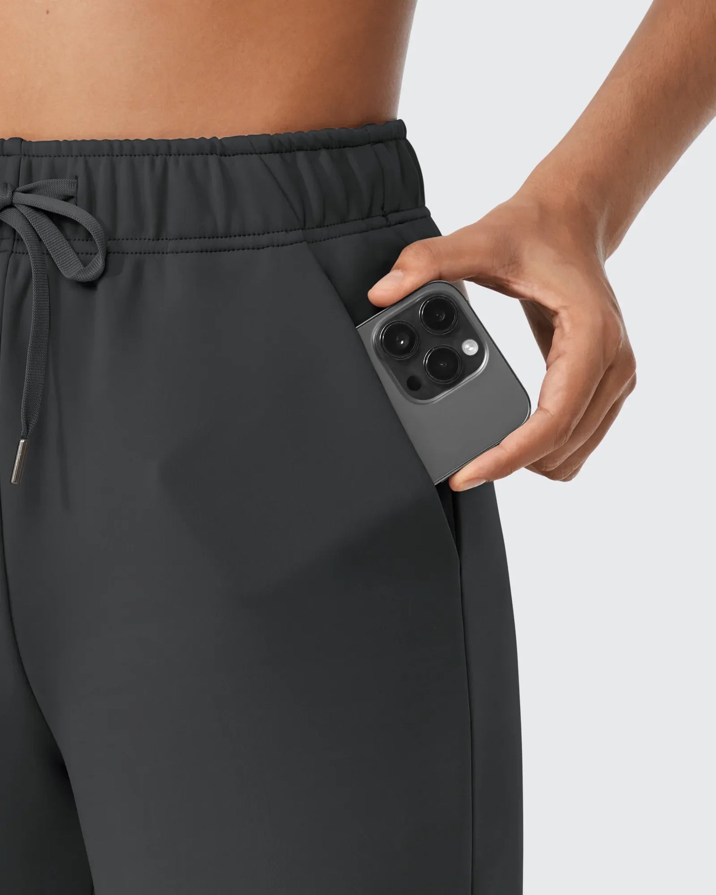 Pantalones casuales con cordón y forro polar EverGoing
