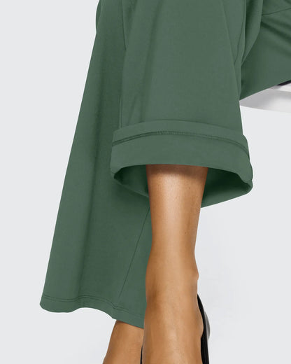Pantalones de Negocios Informales de Talle Alto Ancho de EverGoing 35''