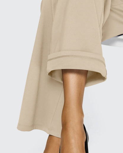 Pantalones de Negocios Informales de Talle Alto Ancho de EverGoing 35''