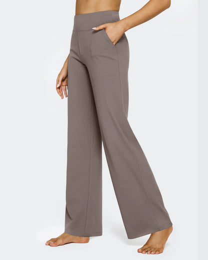 Pantalones casuales de negocios de talle alto EverGoing sueltos de 29''