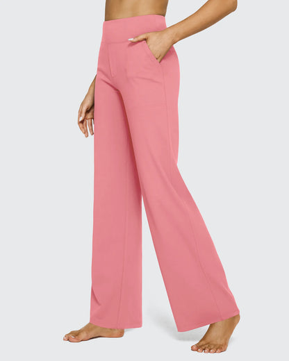 Pantalones de Negocios Informales de Talle Alto Ancho de EverGoing 35''