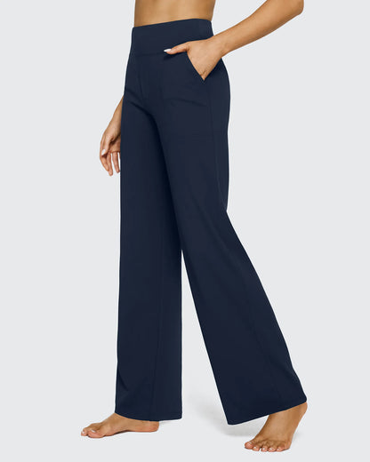 Pantalones de Negocios Informales de Talle Alto Ancho de EverGoing 35''