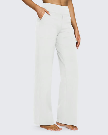 Pantalones casuales de negocios de talle alto EverGoing sueltos 33''