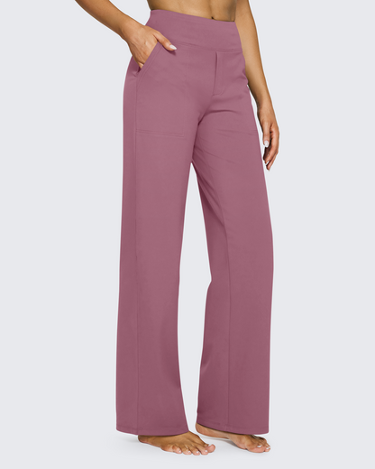 Pantalones casuales de negocios de talle alto EverGoing sueltos 33''