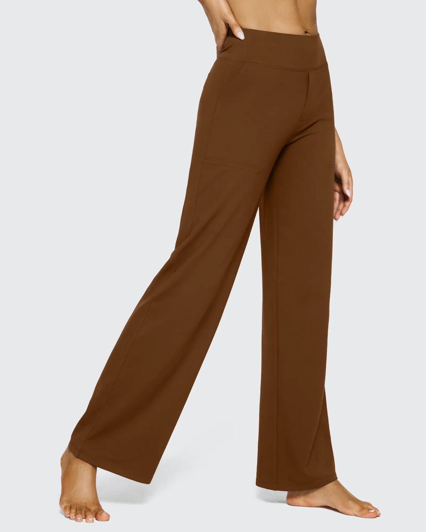 Pantalones casuales de negocios de talle alto EverGoing sueltos 33''