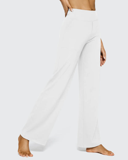Pantalones casuales de negocios de talle alto EverGoing sueltos 33''