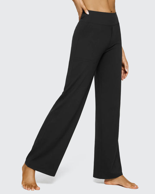 Pantalones casuales de negocios de talle alto EverGoing sueltos 33''