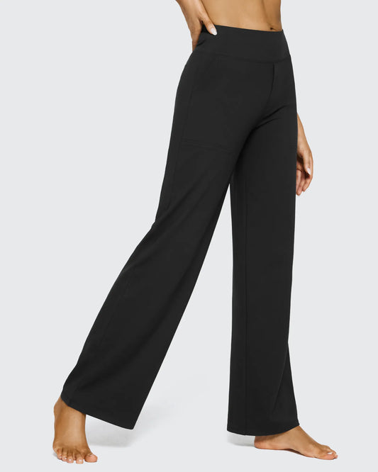 Pantalones casuales de negocios de talle alto EverGoing sueltos 33''