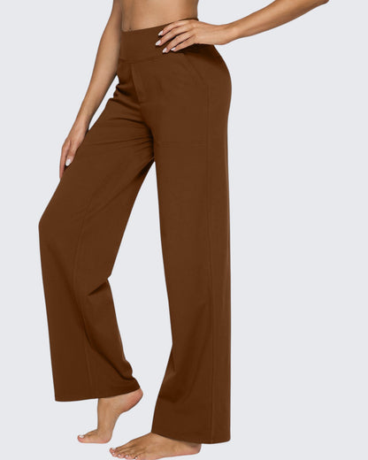 Pantalones de Negocios Informales de Talle Alto Ancho de EverGoing 35''