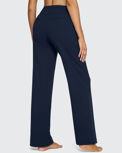 Pantalones de Negocios Informales de Talle Alto Ancho de EverGoing 35''