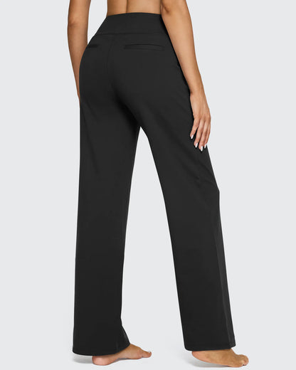 Pantalones casuales de negocios de talle alto EverGoing sueltos de 29''