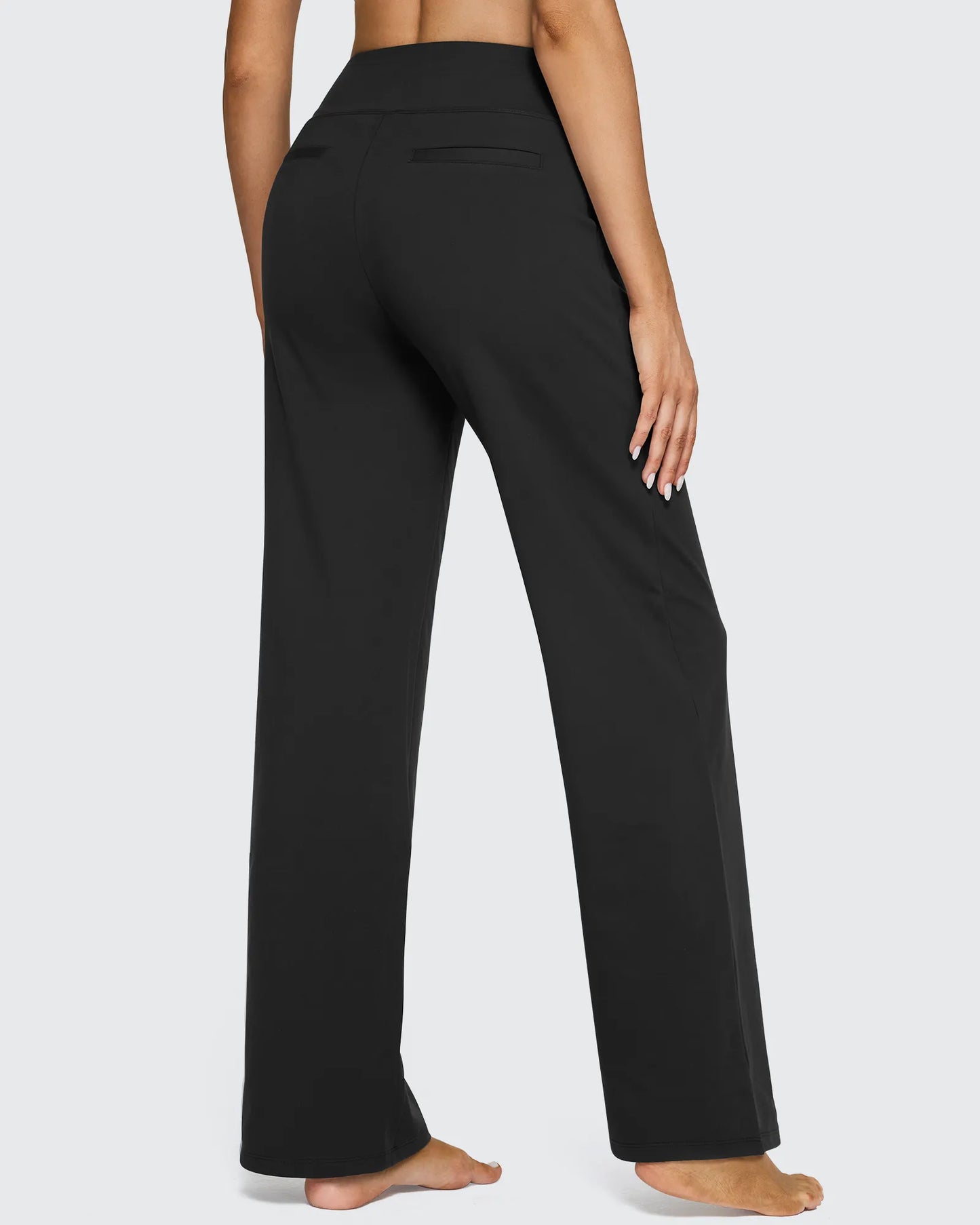 Pantalones casuales de negocios de talle alto EverGoing sueltos 33''