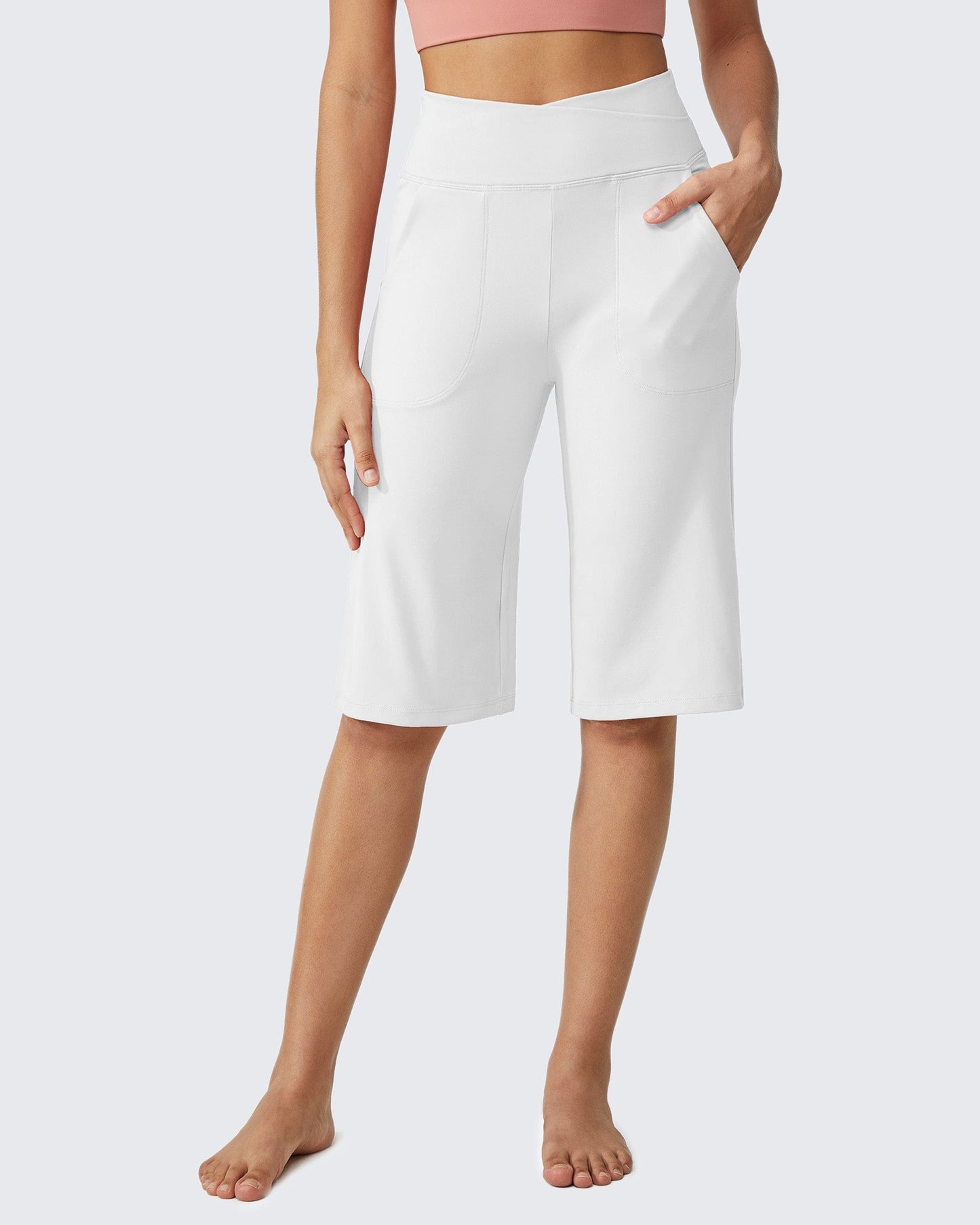 Pantalones de yoga casuales capri de cintura alta EverGoing Loose 14