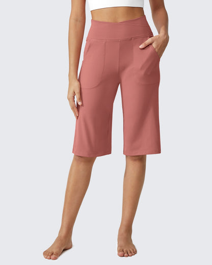 Pantalones de yoga casuales capri de cintura alta EverGoing Loose 14