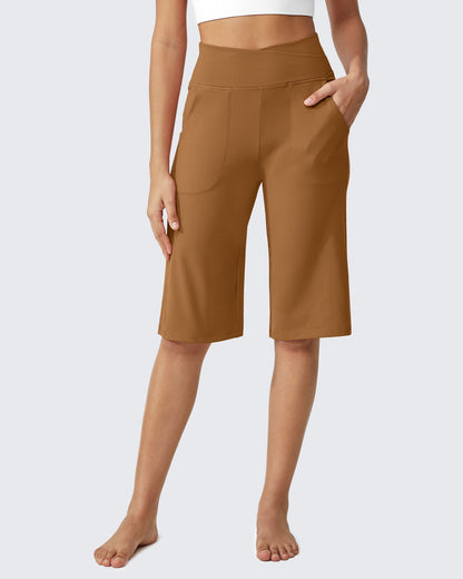 Pantalones de yoga casuales capri de cintura alta EverGoing Loose 14